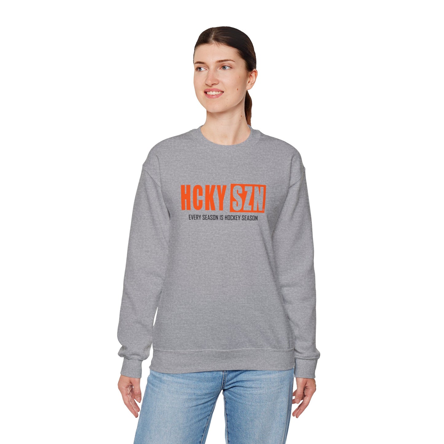 HCKY SZN Crewneck Sweatshirt (Orange Logo) - Various Colors