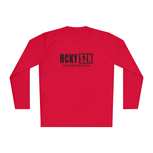 Every Season is HCKYSZN Performance Long Sleeve Tee - Black Logo