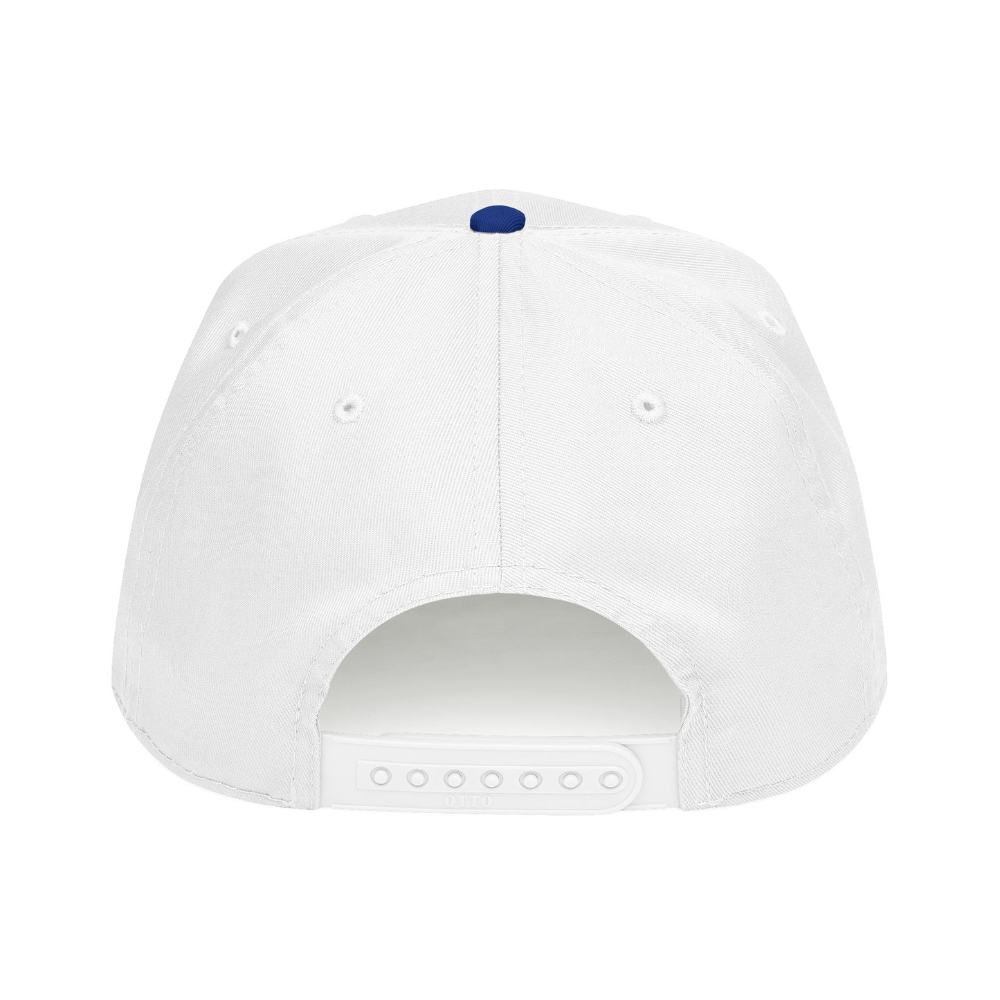 HCKY SZN Circle Logo Mid Profile Baseball Cap (White/Blue/Black)