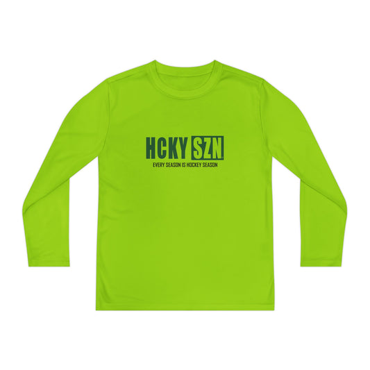 Every Season is HCKY SZN Youth Competitor Long Sleeve Tee (Forest Logo) - Various Colors