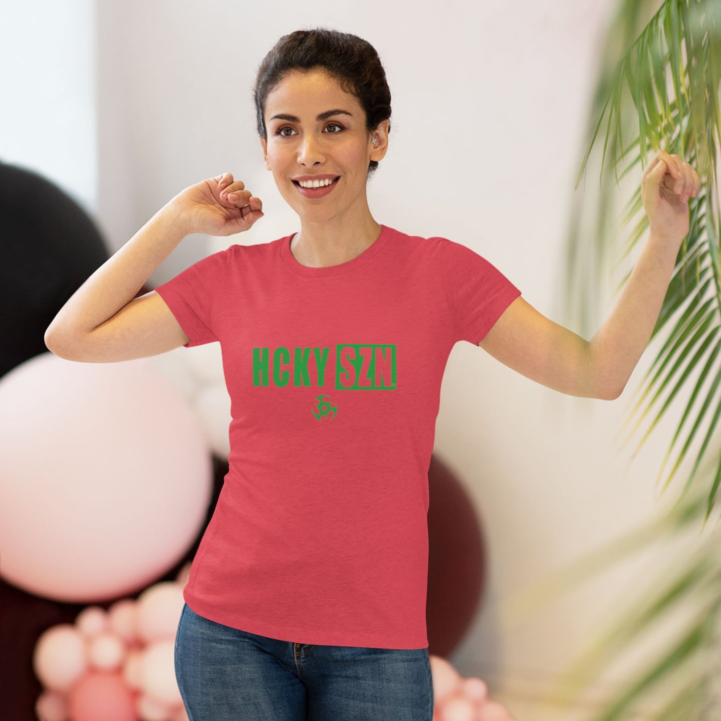 Women’s Hockey Vibe Triblend Tee (Green Logo)