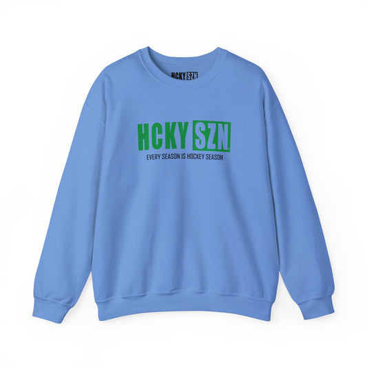 HCKY SZN Crewneck Sweatshirt (Green Logo) - Various Colors