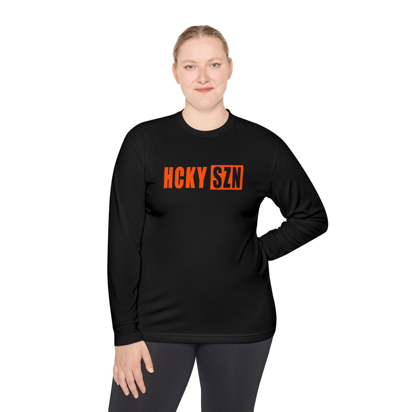 HCKY SZN Performance Long Sleeve Tee (Orange Logo) - Various Colors