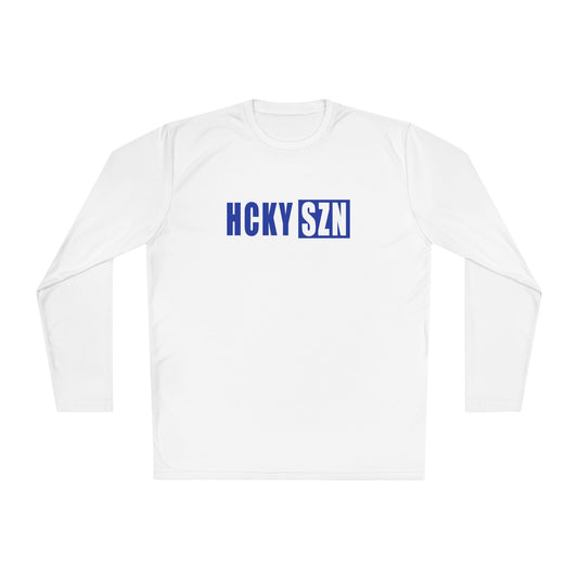 HCKY SZN Performance Long Sleeve Tee (Royal Blue Logo) - Various Colors
