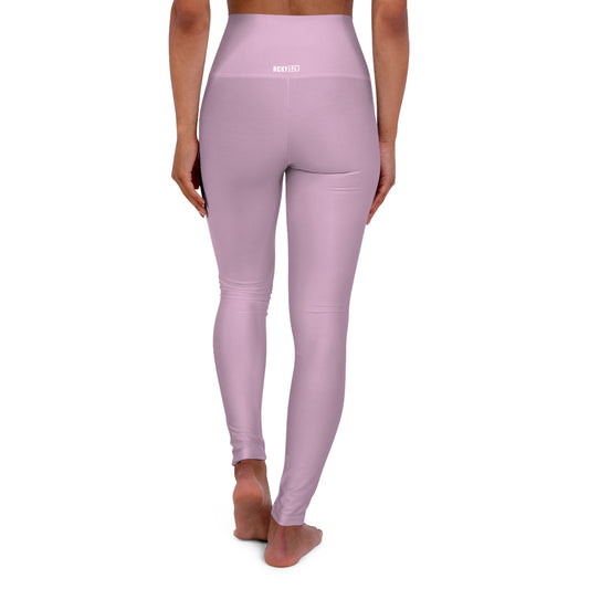 HCKY SZN High Waisted Yoga Leggings (Dusty Pink)