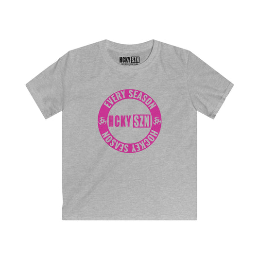 Youth Circle SZN Softstyle Tee (Hot PInk Logo) - Various Colors