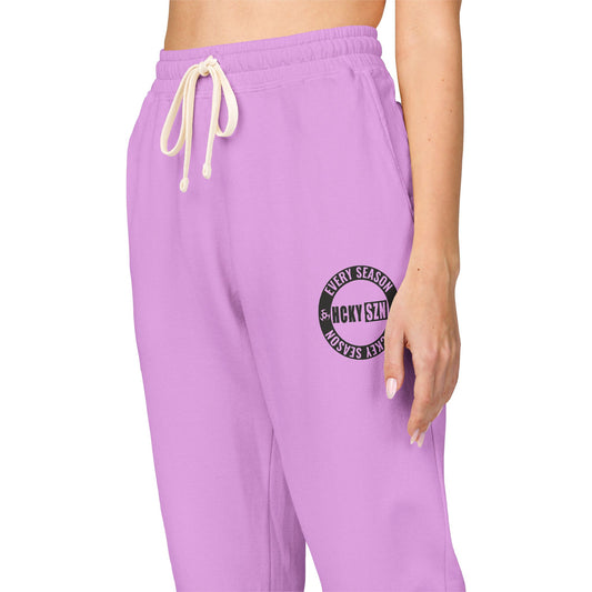 Every Season Emblem Fleece Sweatoants (Neon Violet)