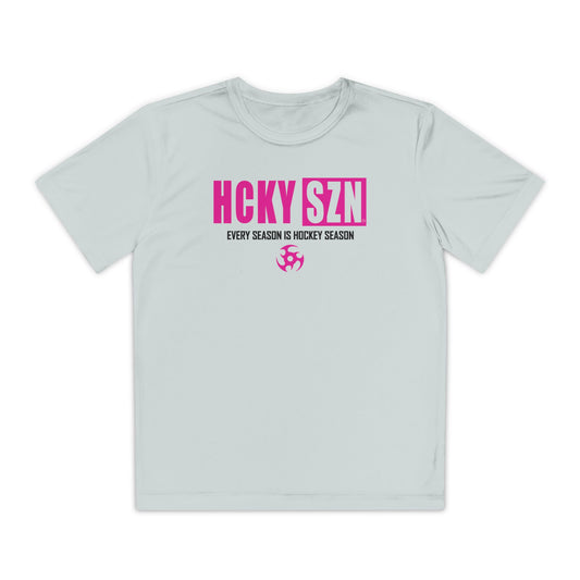 Every Season is HCKY SZN Youth Competitor Tee (Hot Pink Logo) - Various Colors