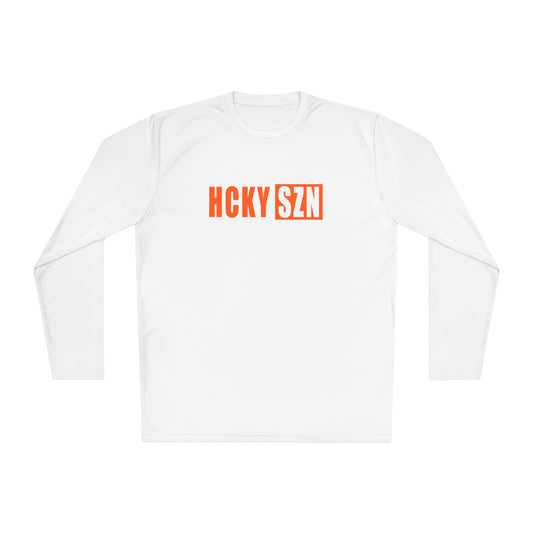 HCKY SZN Performance Long Sleeve Tee (Orange Logo) - Various Colors