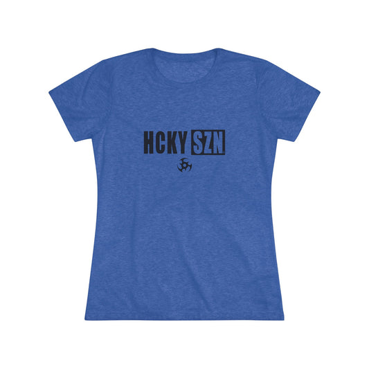 Women’s Hockey Vibe Triblend Tee (Black Logo)