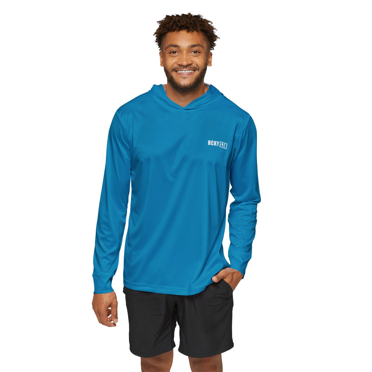 HCKY SZN Signature Performance Warmup Hoodie (Sky Blue/White)