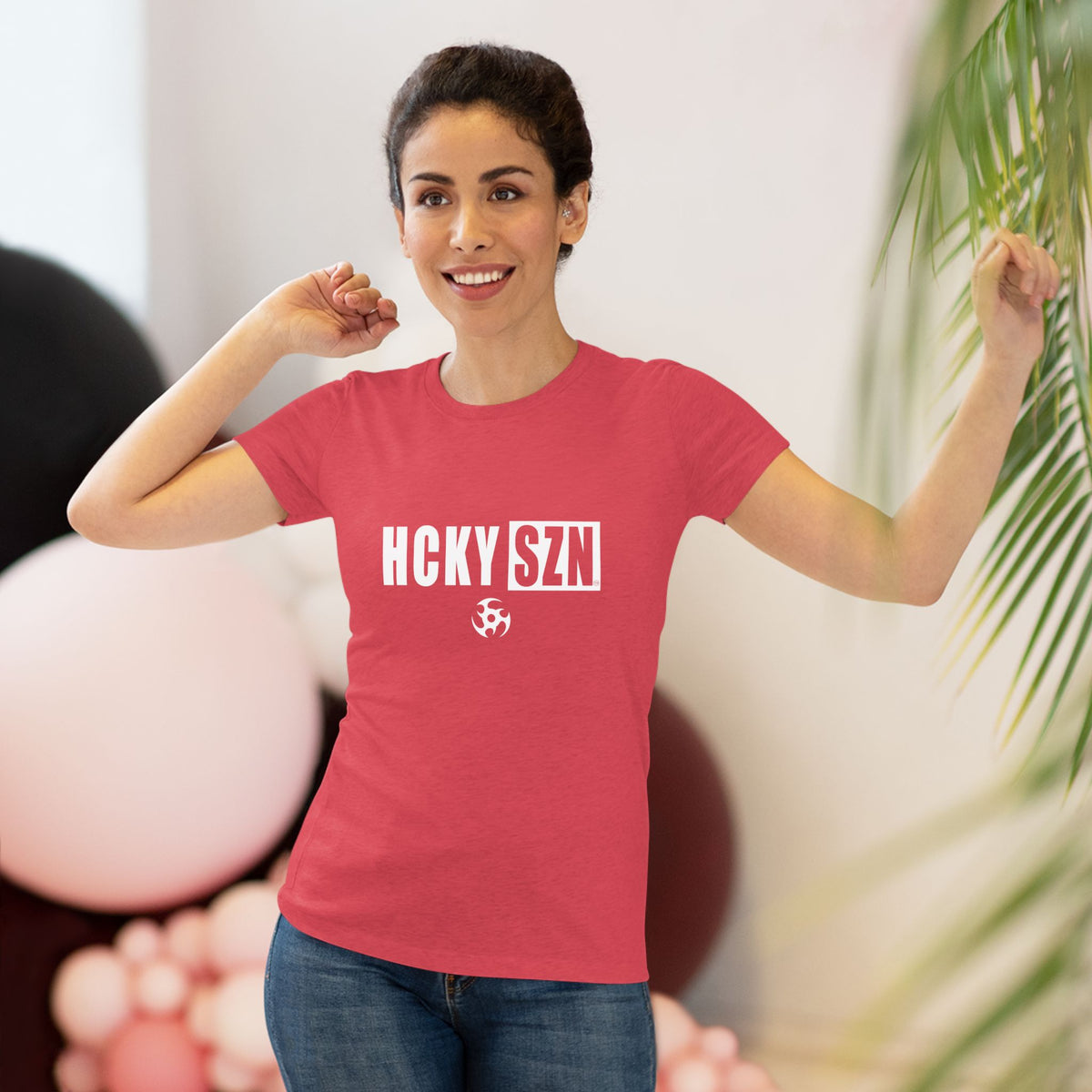 Women’s Hockey Vibe Triblend Tee (White Logo)