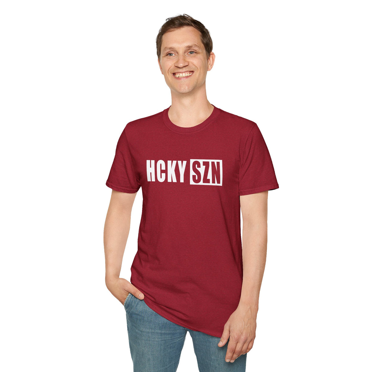 HCKY SZN Softstyle Tee Shirt (Antique Red)