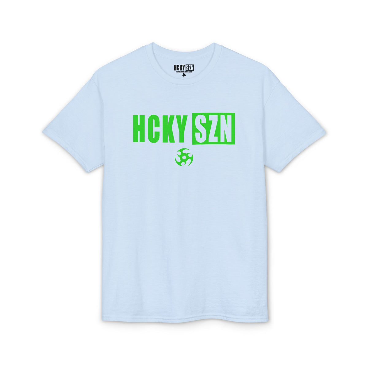 HCKY SZN Simple Star DryBlend Tee Shirt (Lime Logo) - Various Colors