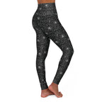 HCKY SZN High Waisted Yoga Leggings (Black Paisley)