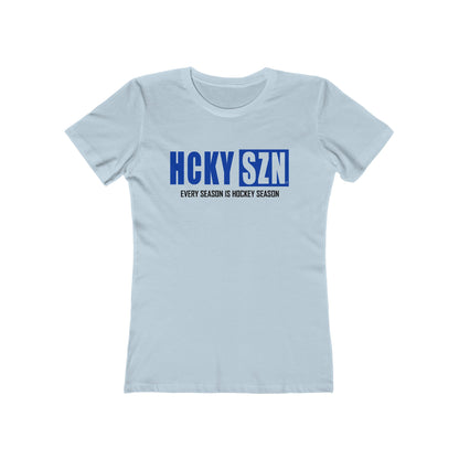 Every Season Is Hockey Season Women's Boyfriend Tee (Royal Blue Logo) - Various Colors