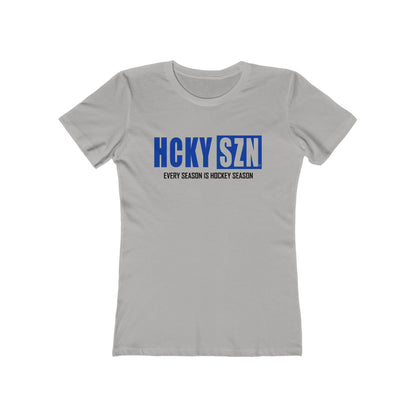 Every Season Is Hockey Season Women's Boyfriend Tee (Royal Blue Logo) - Various Colors