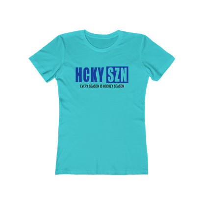 Every Season Is Hockey Season Women's Boyfriend Tee (Royal Blue Logo) - Various Colors