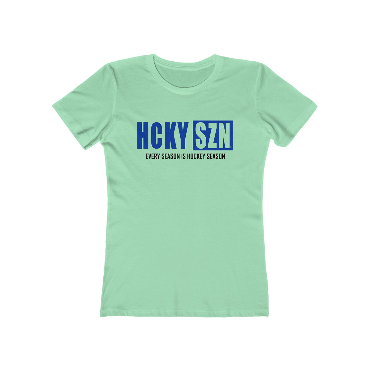 Every Season Is Hockey Season Women's Boyfriend Tee (Royal Blue Logo) - Various Colors