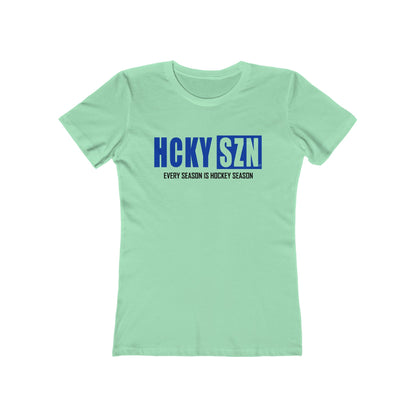Every Season Is Hockey Season Women's Boyfriend Tee (Royal Blue Logo) - Various Colors