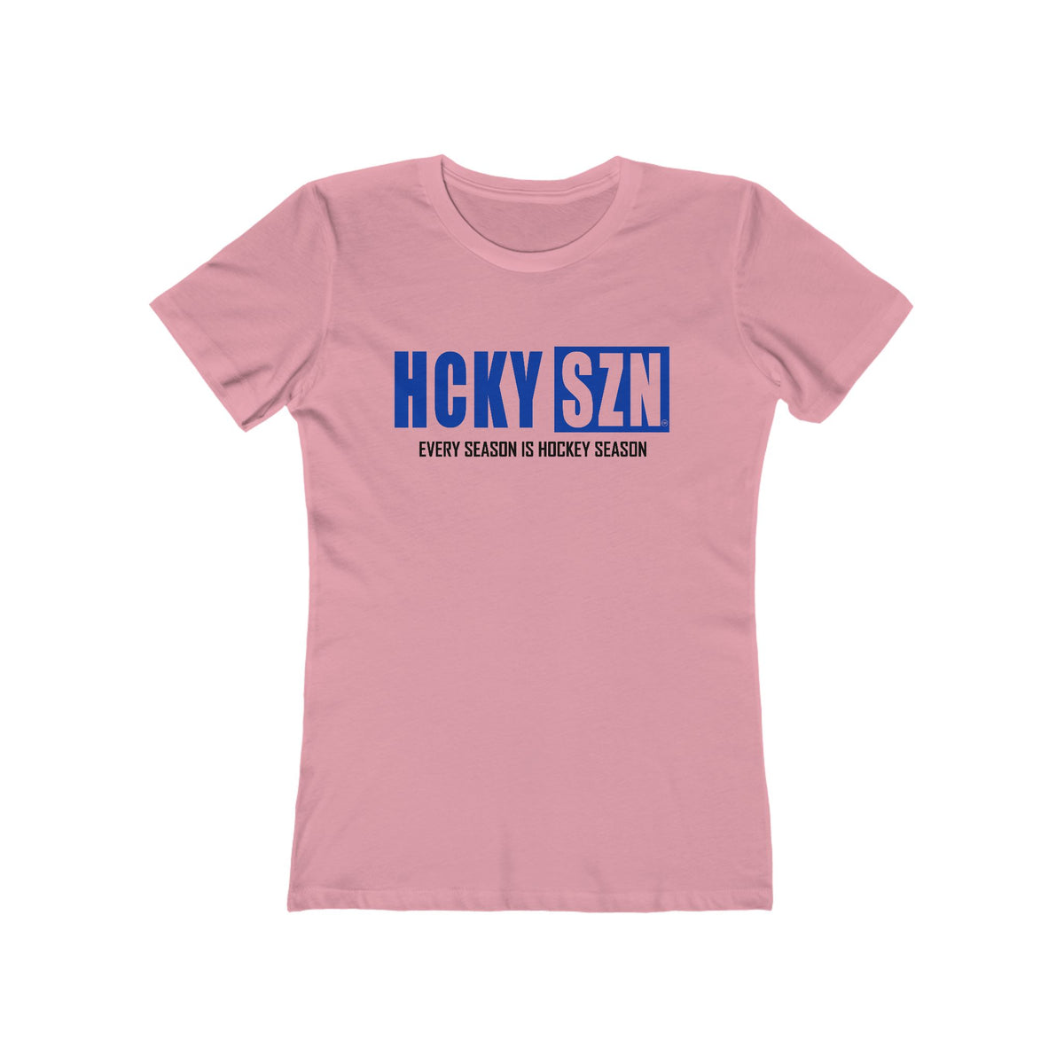 Every Season Is Hockey Season Women's Boyfriend Tee (Royal Blue Logo) - Various Colors
