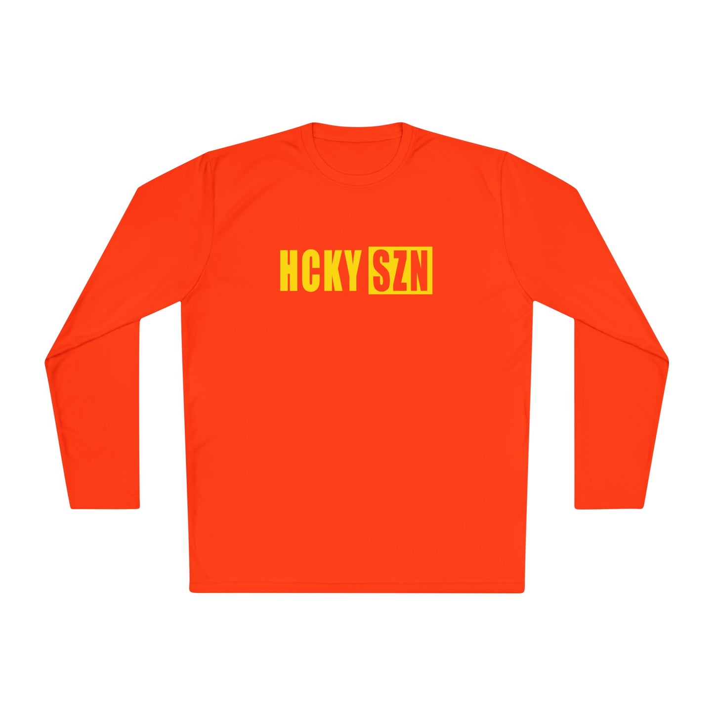 HCKY SZN Performance Long Sleeve Tee (Yellow Logo) - Various Colors