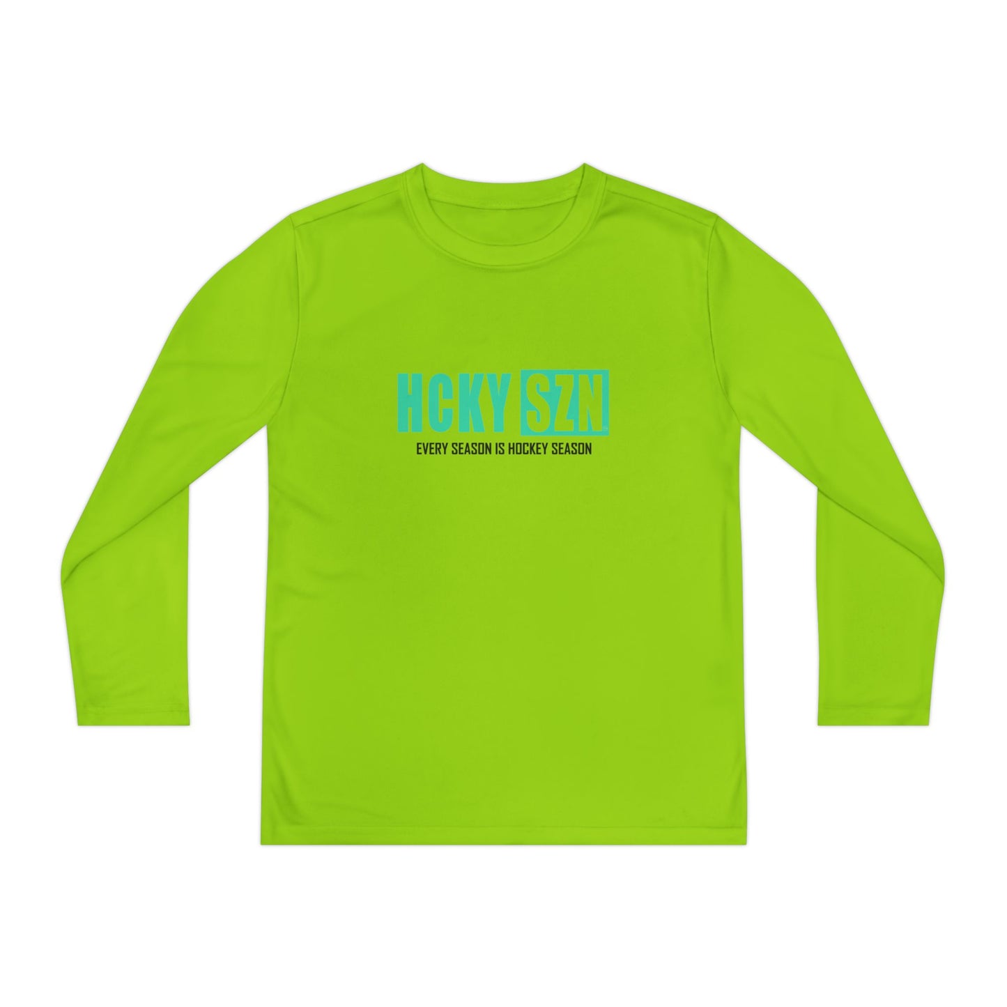 Every Season is HCKY SZN Youth Competitor Long Sleeve Tee (Seafoam Logo) - Various Colors