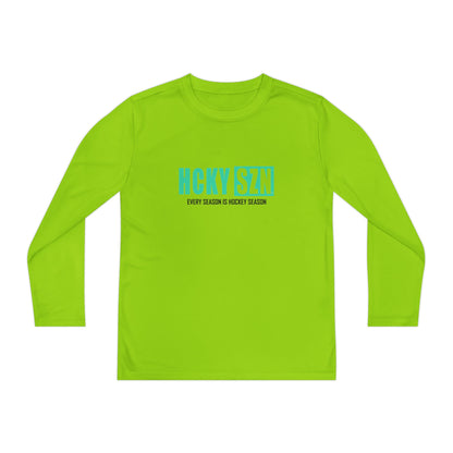 Every Season is HCKY SZN Youth Competitor Long Sleeve Tee (Seafoam Logo) - Various Colors
