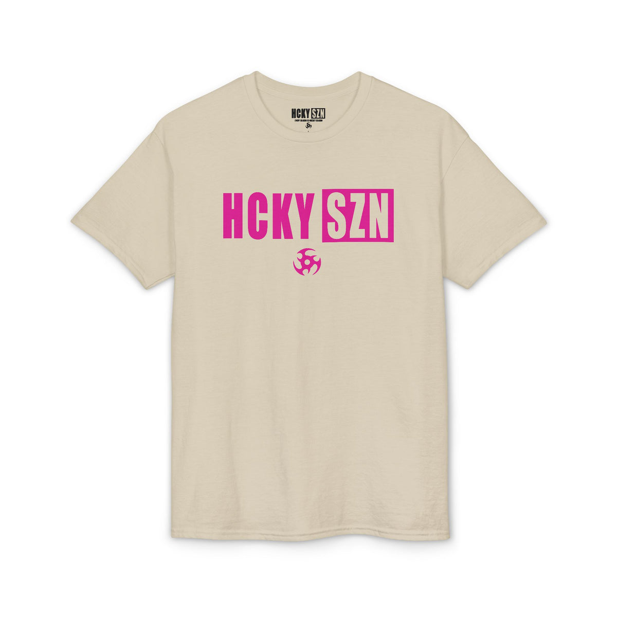 HCKY SZN Simple Star DryBlend Tee Shirt (Pink Logo) - Various Colors