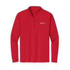 HCKY SZN Embroidered Quarter-Zip Pullover (Red/White)