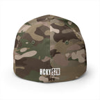 Upside Down HCKY SZN Embroidered Flex Fit Hat (Green Camo)
