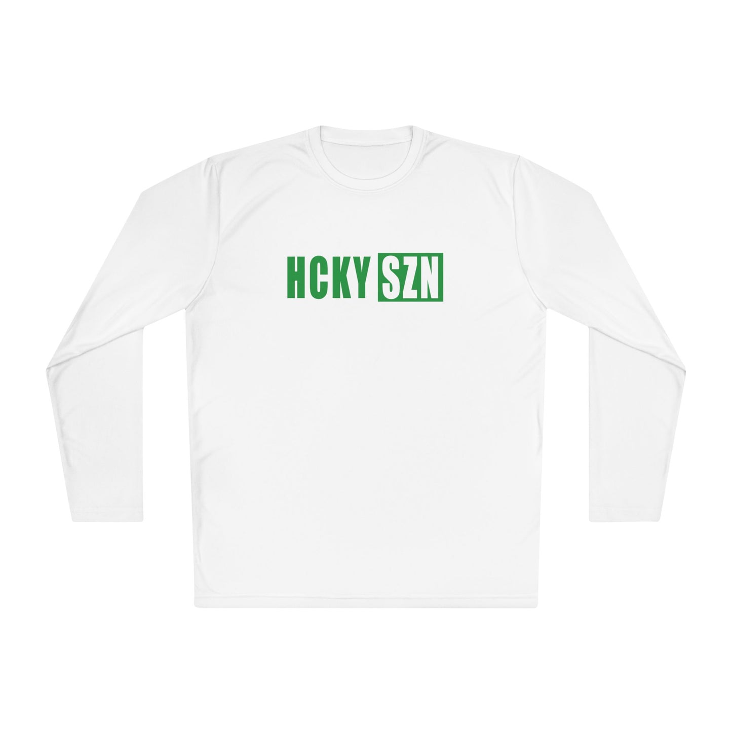 HCKY SZN Performance Long Sleeve Tee (Green Logo) - Various Colors