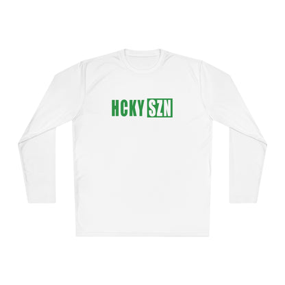 HCKY SZN Performance Long Sleeve Tee (Green Logo) - Various Colors