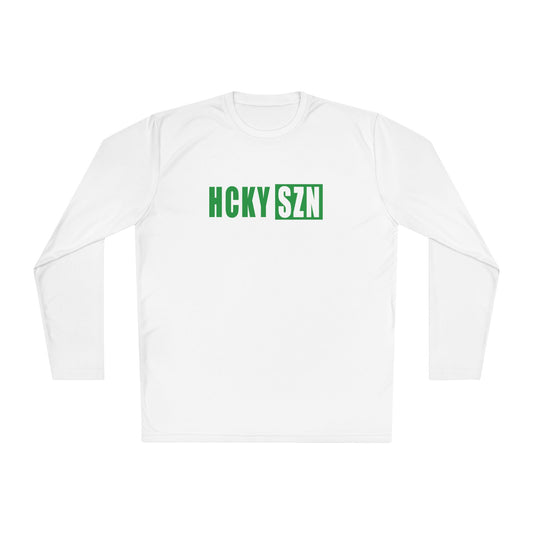 HCKY SZN Performance Long Sleeve Tee (Green Logo) - Various Colors