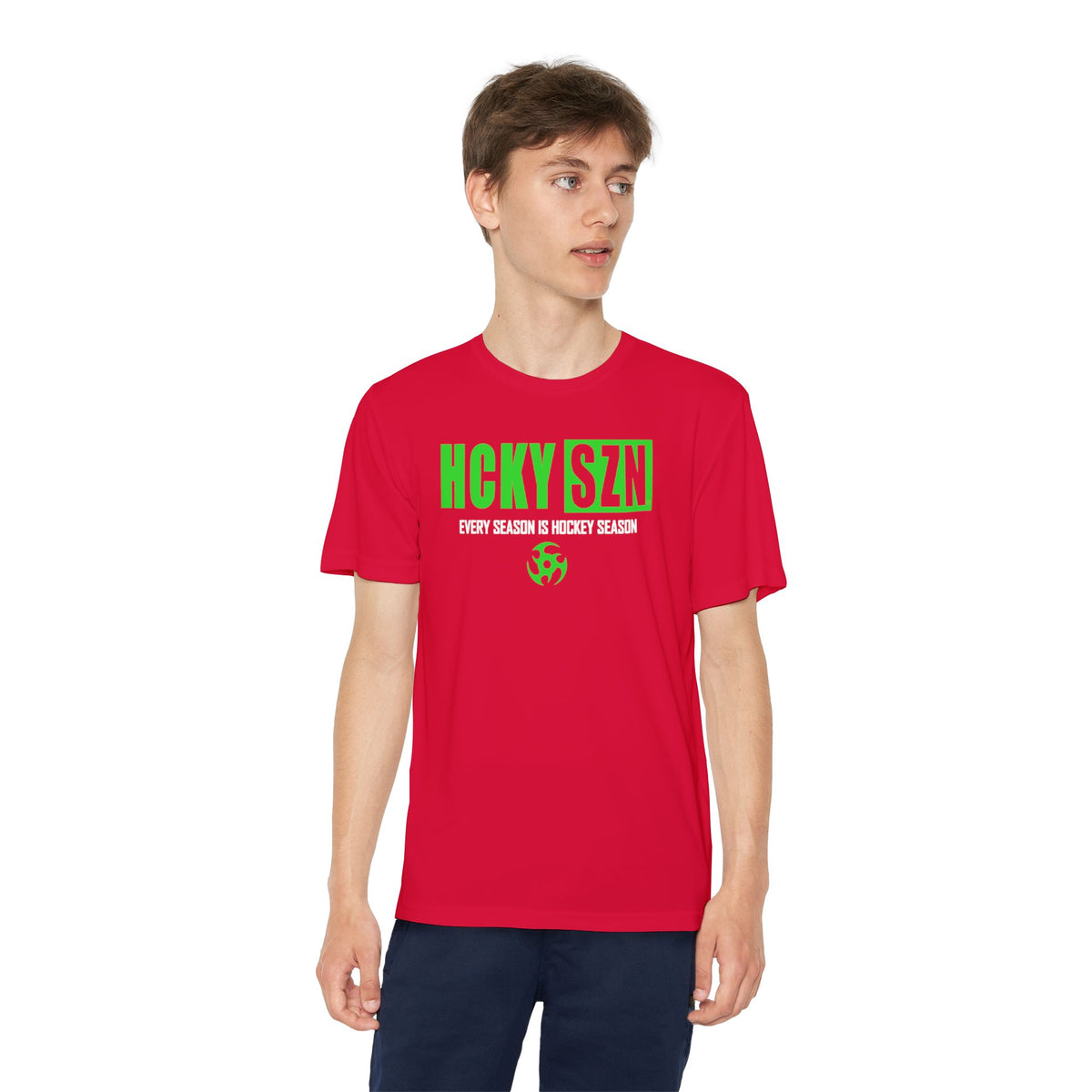 Every Season is HCKY SZN Youth Competitor Tee (Lime Logo) - Various Colors