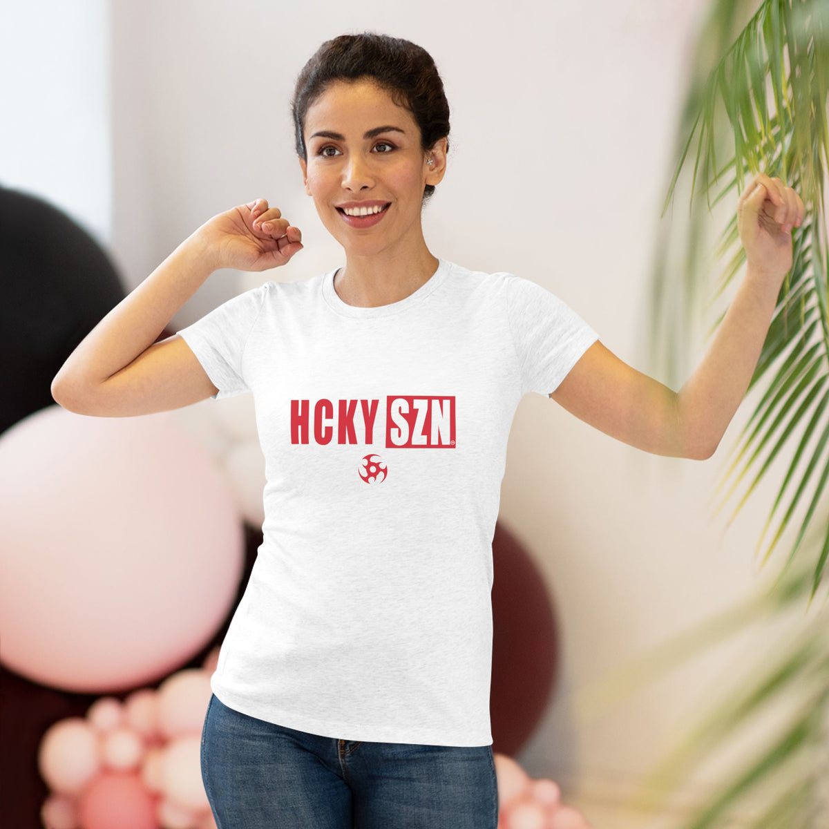 Women’s Hockey Vibe Triblend Tee (Red Logo)
