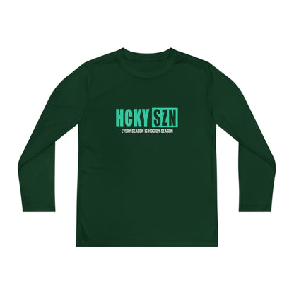 Every Season is HCKY SZN Youth Competitor Long Sleeve Tee (Seafoam Logo) - Various Colors