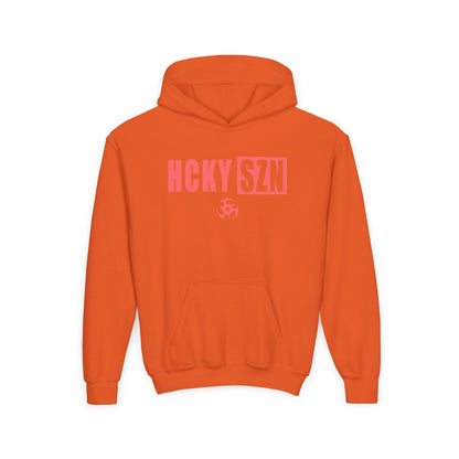 Youth HCKY SZN (Peach Logo) Hooded Sweatshirt - Various Colors