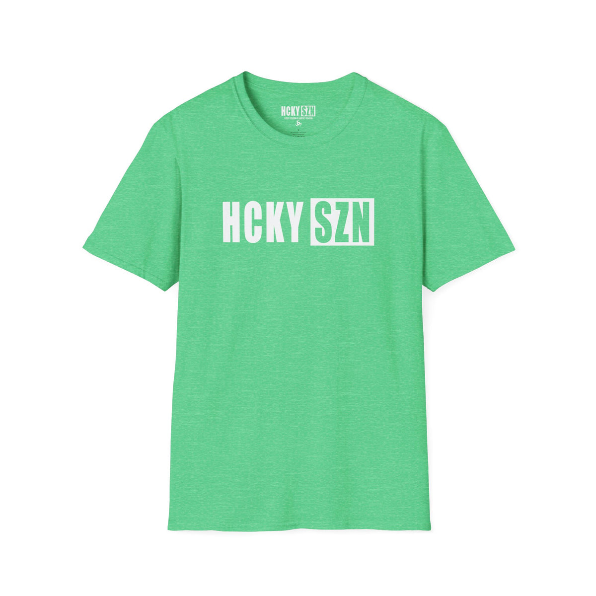 HCKY SZN Softstyle Tee Shirt (Heather Irish Green)