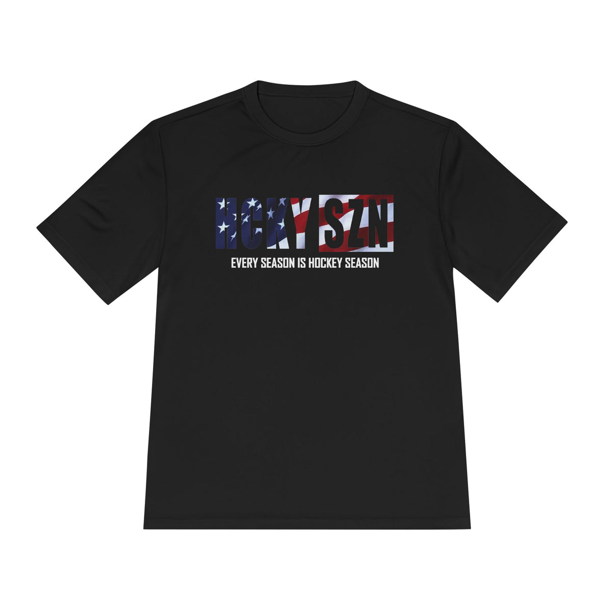 HCKYSZN Every Season Adult Performance Tee - Black/USA