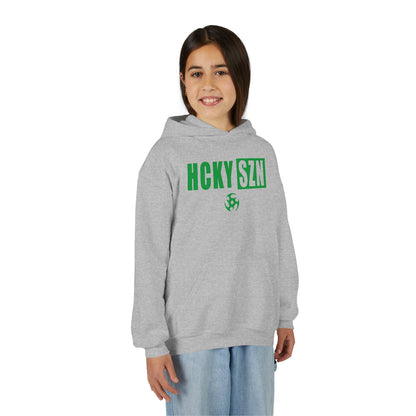 Youth HCKY SZN (Green Logo) Hooded Sweatshirt - Various Colors