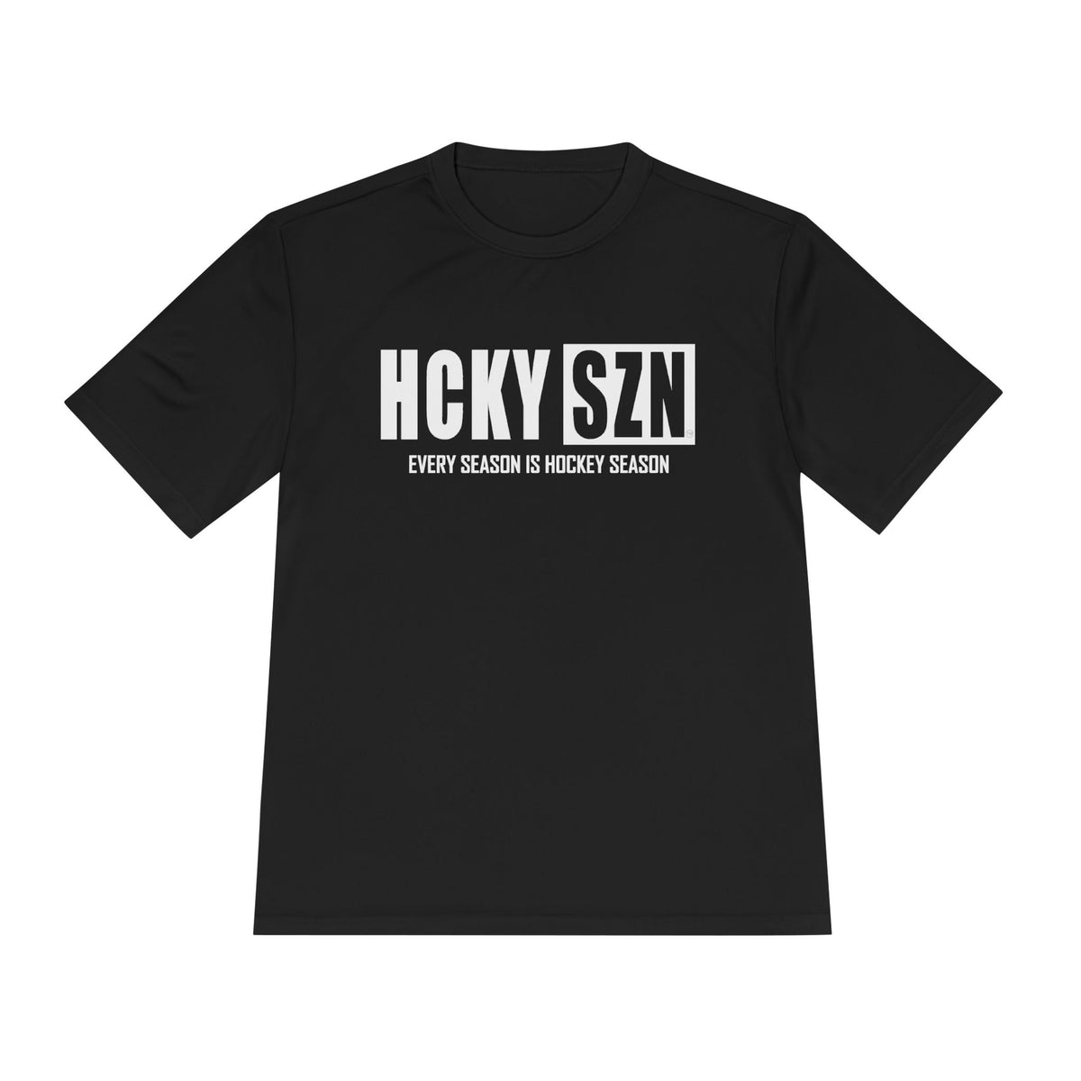 HCKYSZN Every Season Adult Performance Tee - Black/White