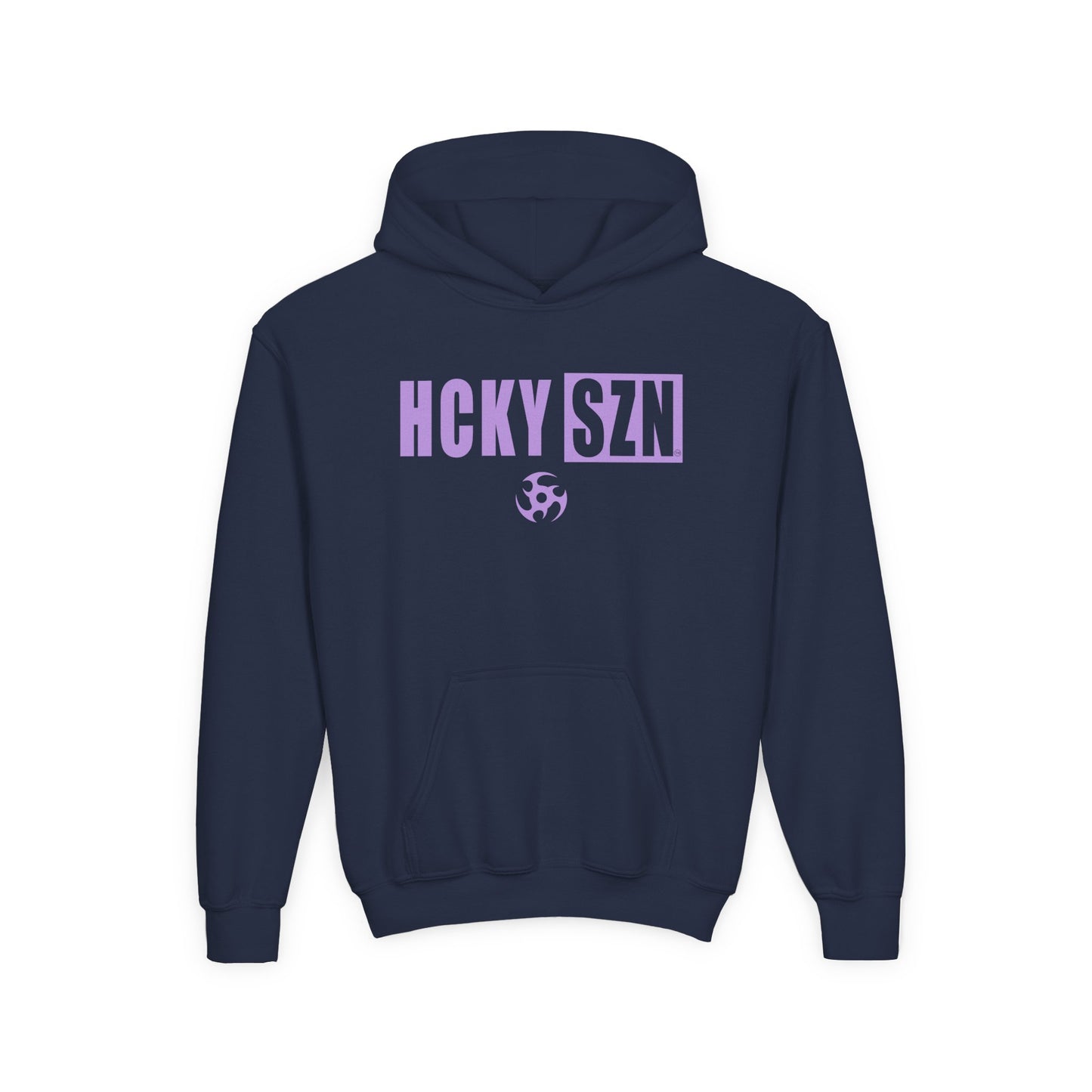 Youth HCKY SZN (Lavender Logo) Hooded Sweatshirt - Various Colors