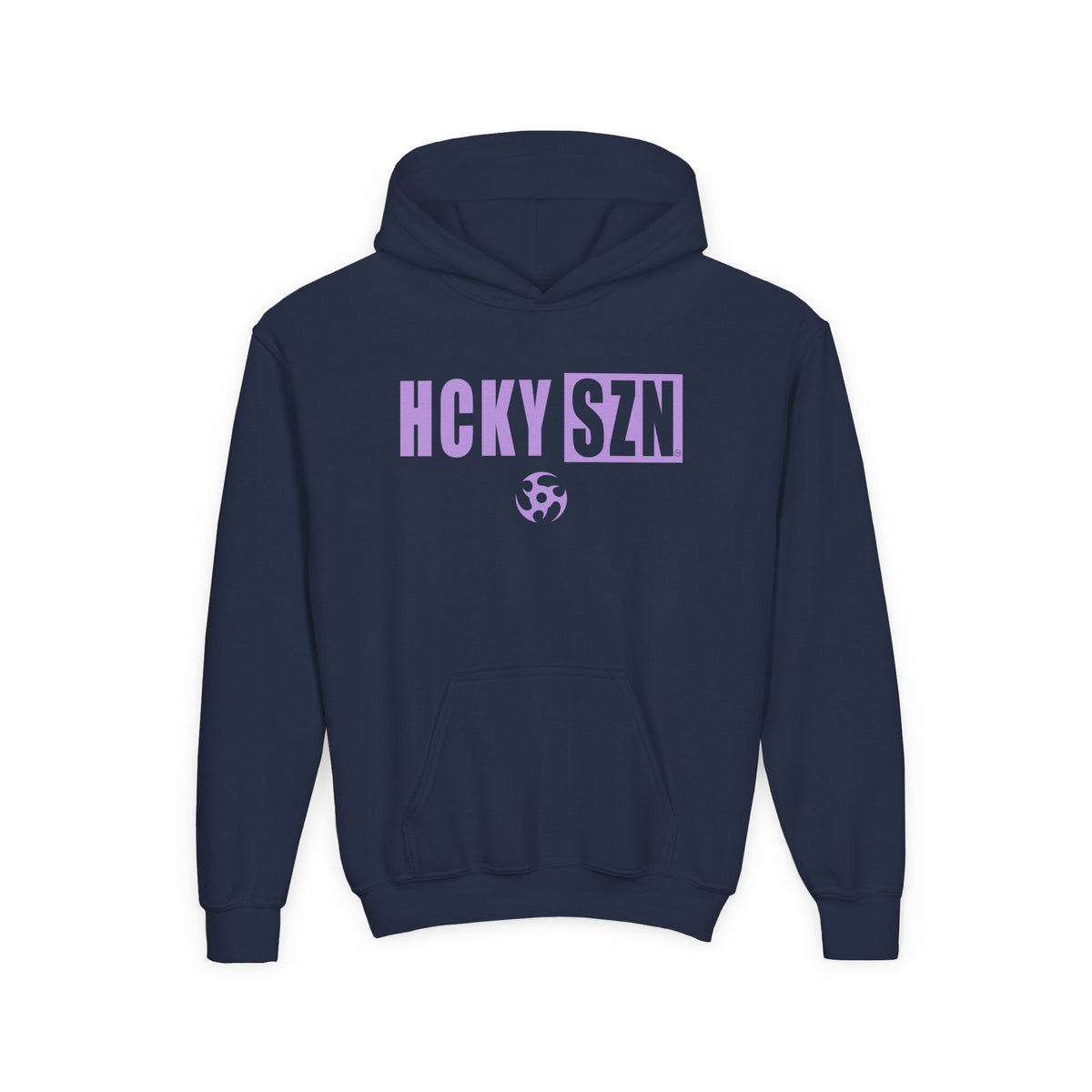 Youth HCKY SZN (Lavender Logo) Hooded Sweatshirt - Various Colors