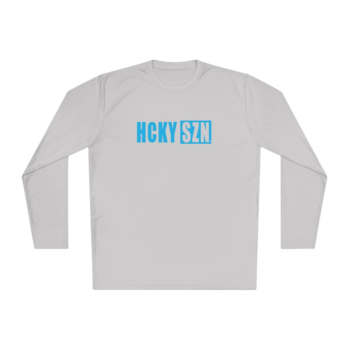 HCKY SZN Performance Long Sleeve Tee (Sky Blue Logo) - Various Colors