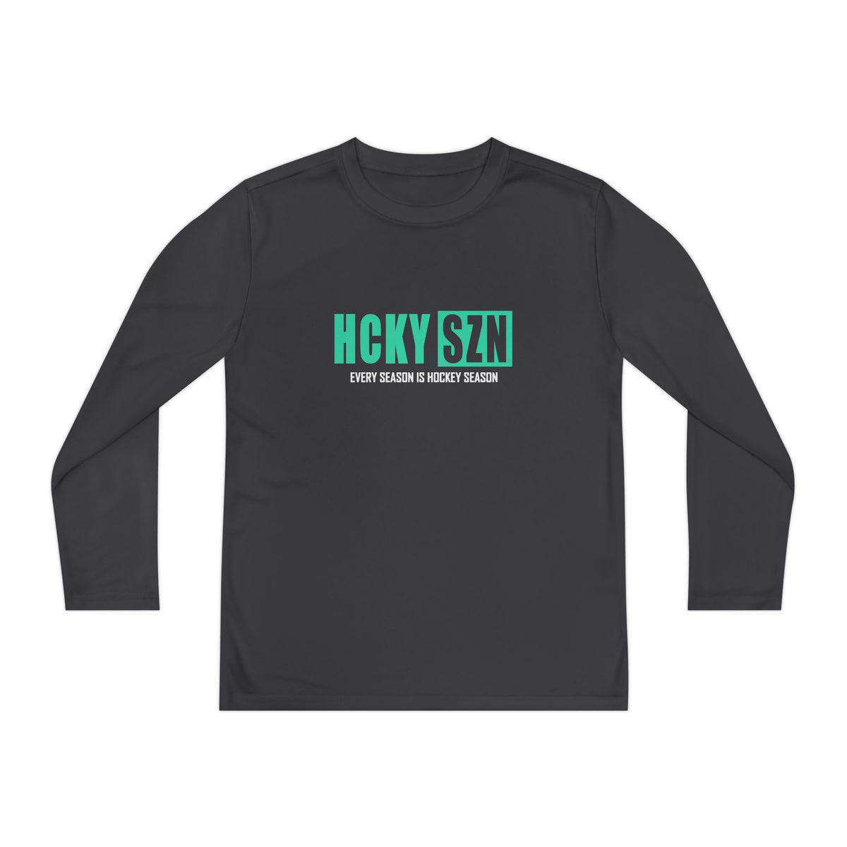 Every Season is HCKY SZN Youth Competitor Long Sleeve Tee (Seafoam Logo) - Various Colors