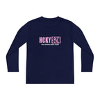 Every Season is HCKY SZN Youth Competitor Long Sleeve Tee (Pink Logo) - Various Colors