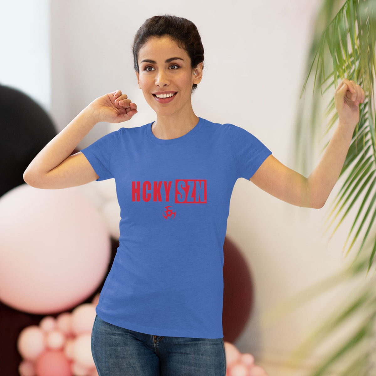 Women’s Hockey Vibe Triblend Tee (Red Logo)