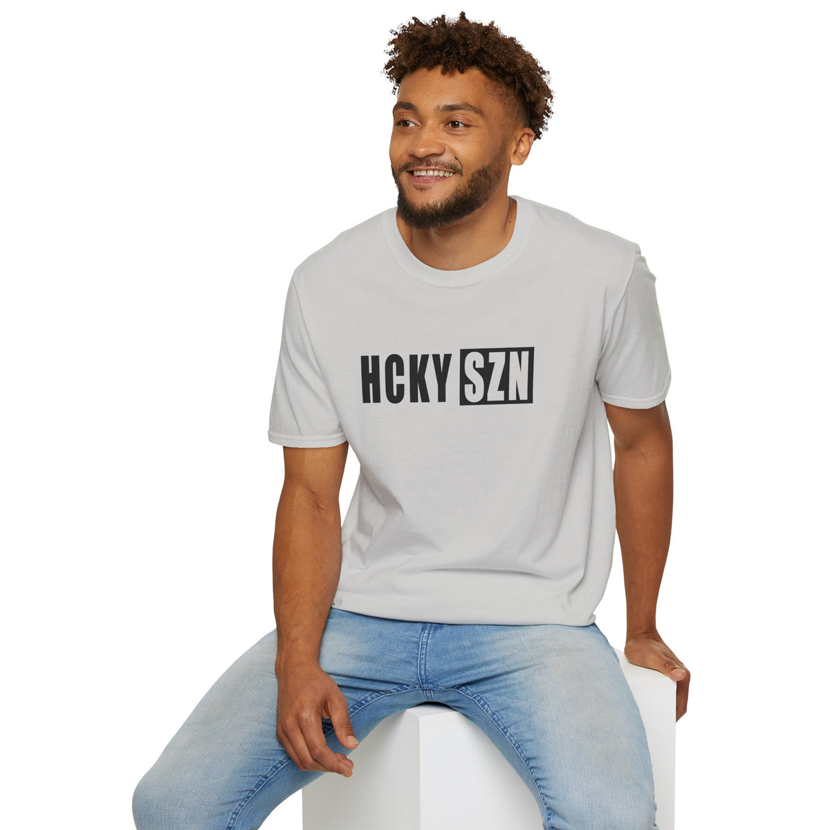HCKY SZN Softstyle Tee Shirt (Ice Grey)