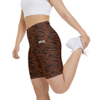 HKY SZN High Waisted Workout Shorts (Tiger Stripe)